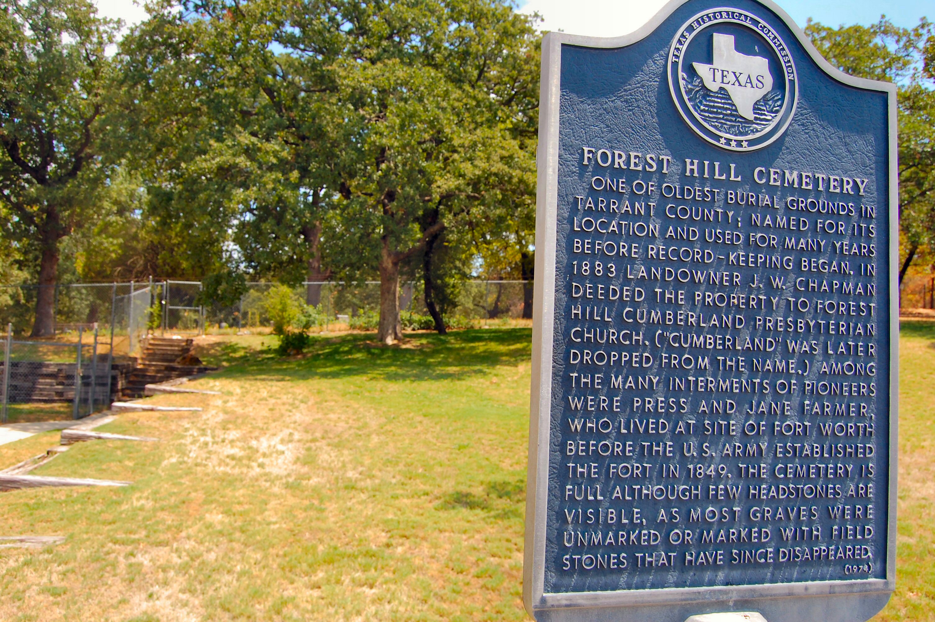cemetery forest hill marker