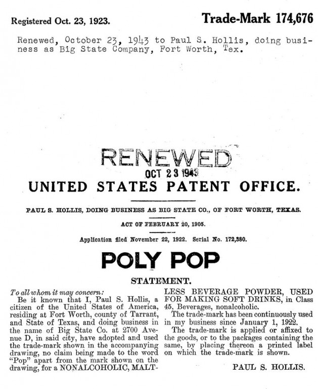 poly pop patent renewal