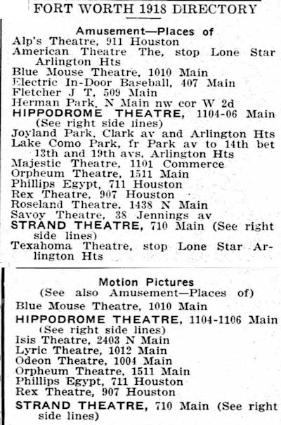 theaters 1918 cd
