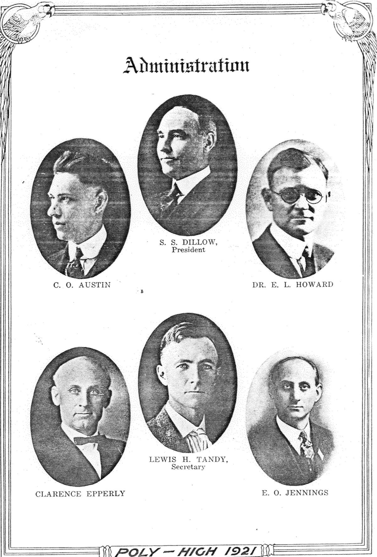 Poly HS Yearbook 1921 admin
