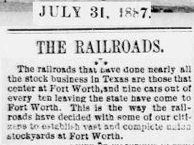 union stockyards railroads july 31 87