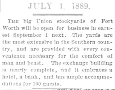 union stockyards to open july 1 89
