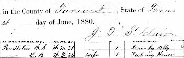pendleton 1880 census