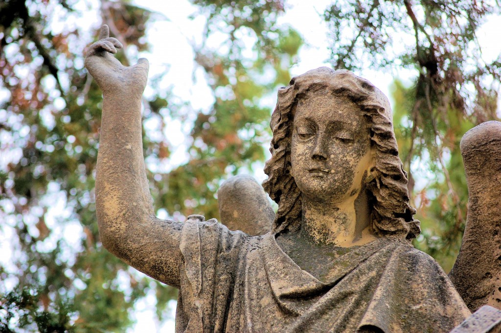 cemetery face angel pointing PR