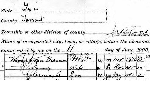 thompson 1900 census