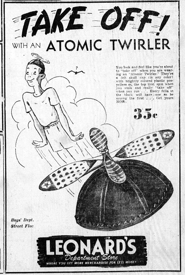 pinwheel leonard's ad 1948 fwp