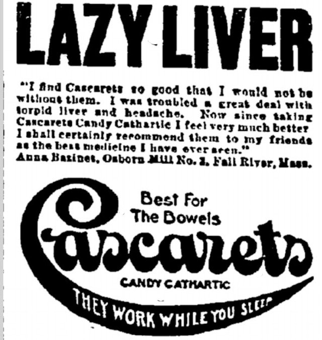 ad lazy liver 1907