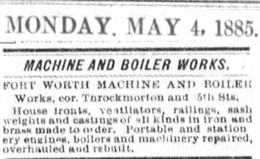 iron winfree machine and boiler clip 1885