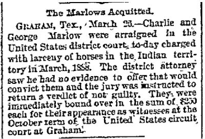 marlows acquitted of horse theft 3-27-89 dmn