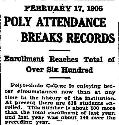poly college enrollment