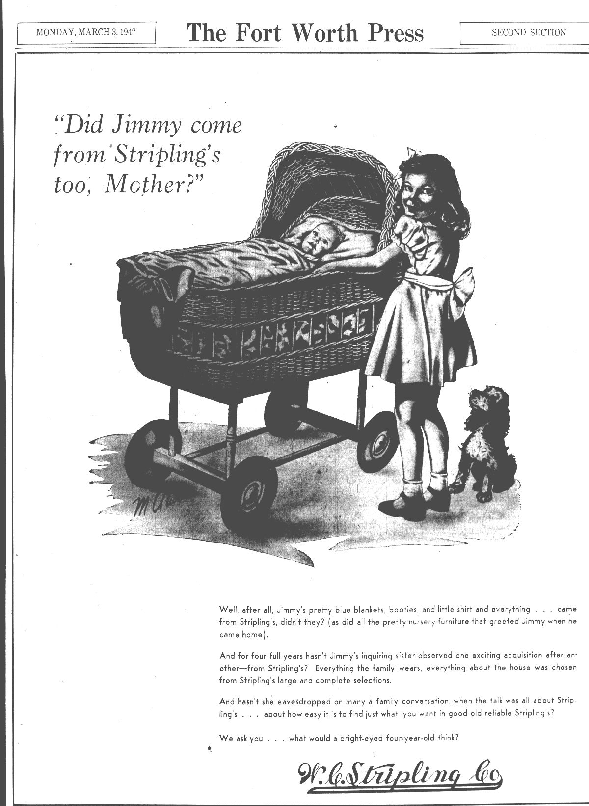 stripling 1947 ad