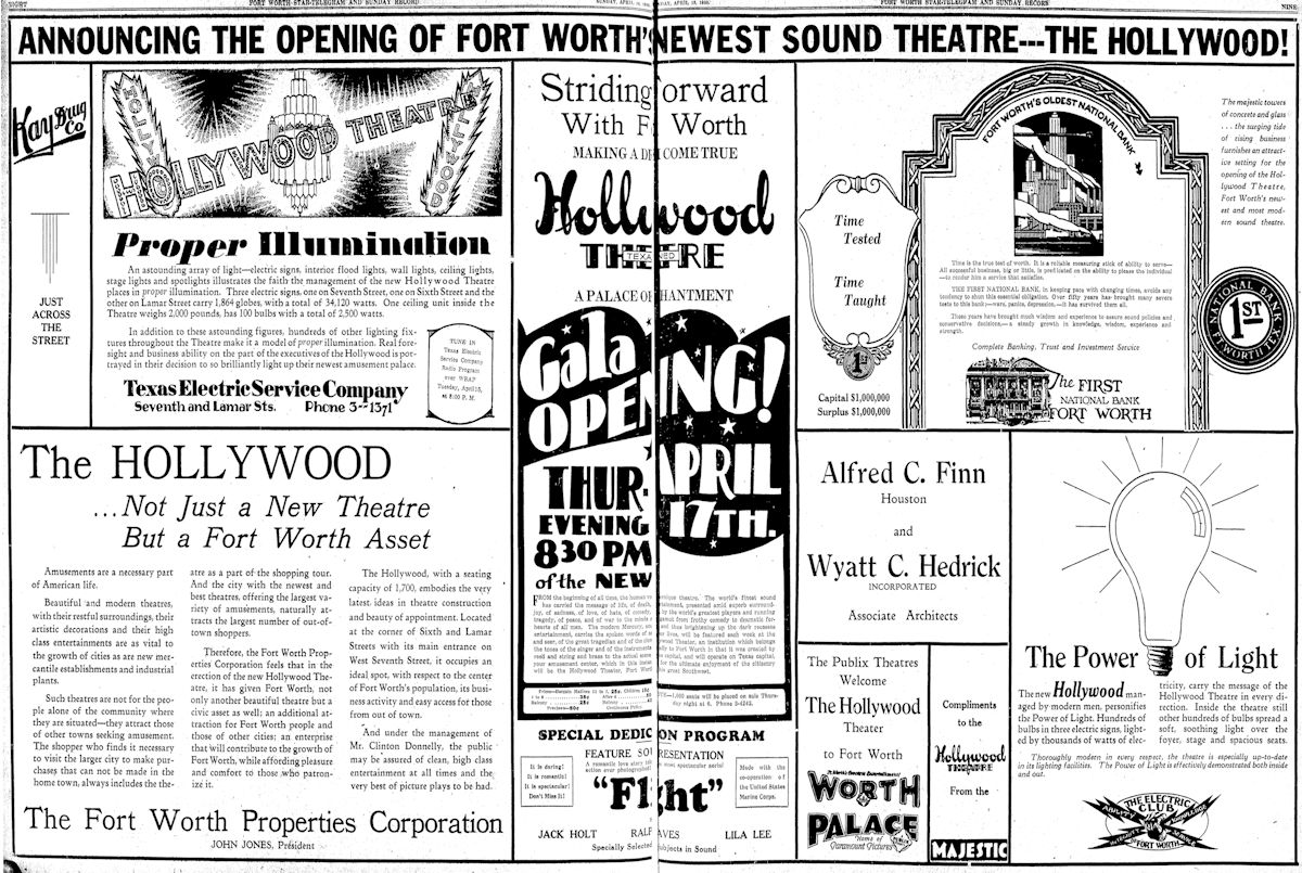 hollywood double ad 1930