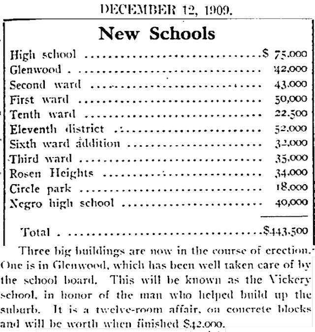 glenwood schools 1909