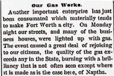 lone star 1877 daily gas works