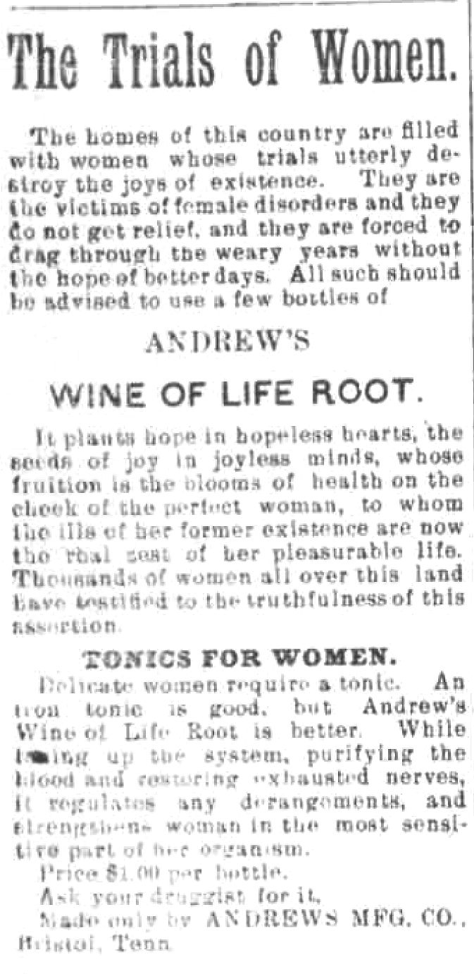 female wine of life 1908