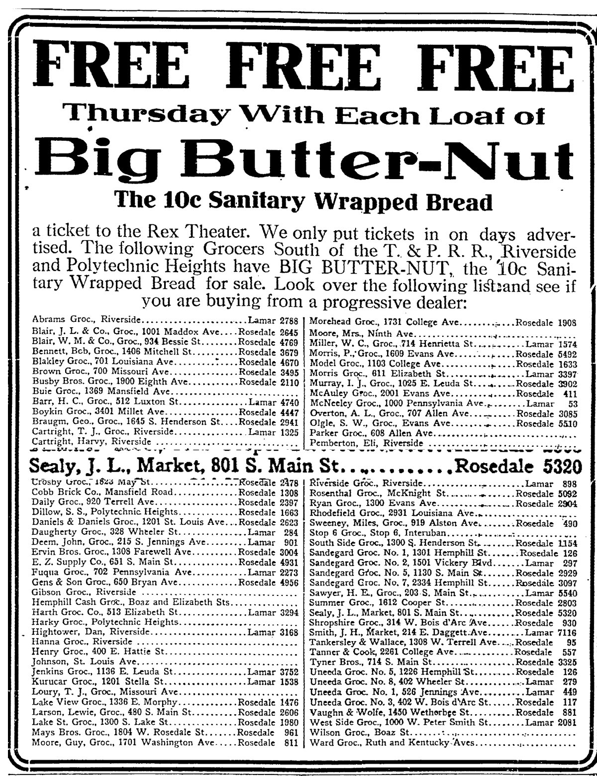 sealy butter-nut 1918