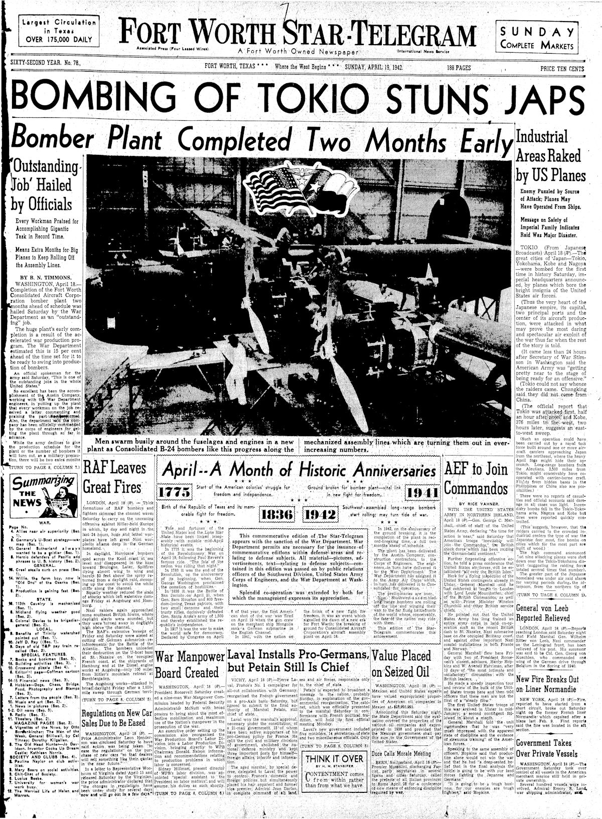 bomber 4-19-42 plant completed