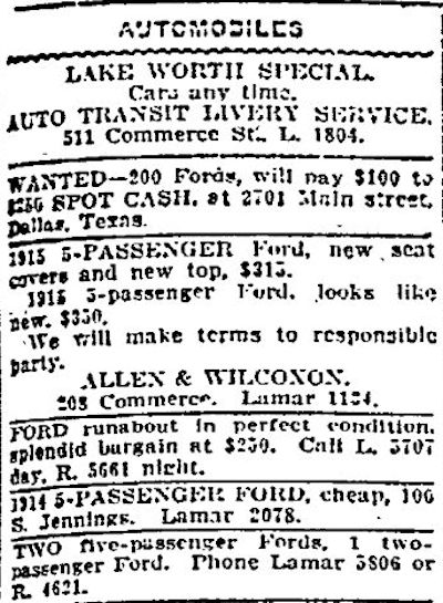 march 18 1916 auto classifieds