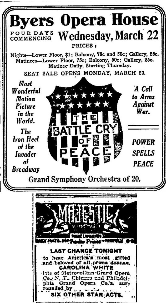 march 18 1916 theaters