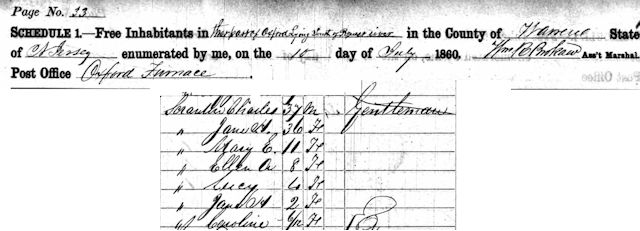 tufts 1860 jenny census