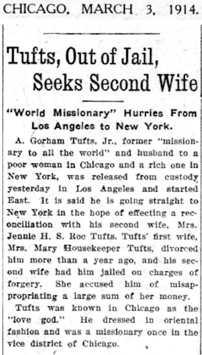 tufts 1914 3-3 seeks 2nd wife chicago examiner
