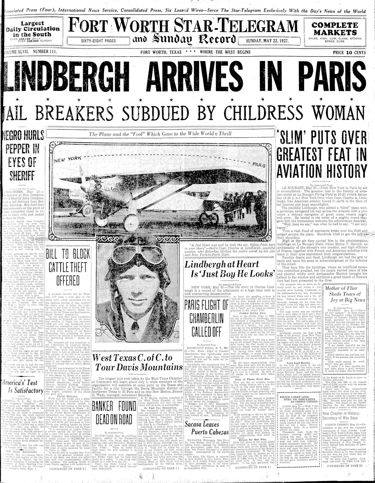 This week in history: The flight of Charles Lindbergh - Deseret News