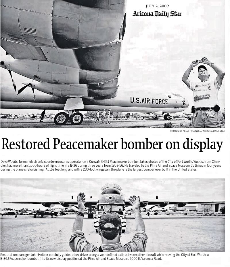 Fort Worth's Three Namesake B-36s: First, Second, and Last